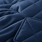 Diamond stitching and piped edge detail
