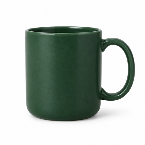 Green ceramic mug